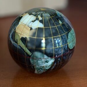 Smithsonian Blue Mineral Globe Paperweight